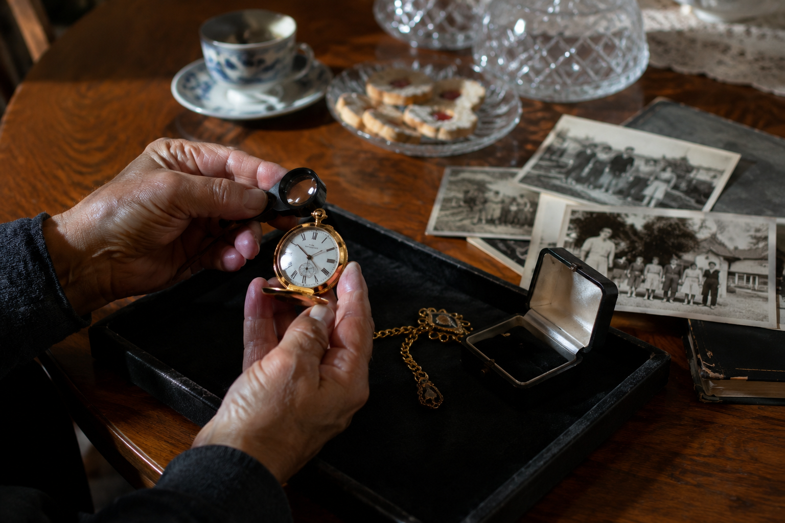 Begutachtung einer goldenen Taschenuhr aus einem Nachlass – diskreter Hausbesuch von Die Goldwaage